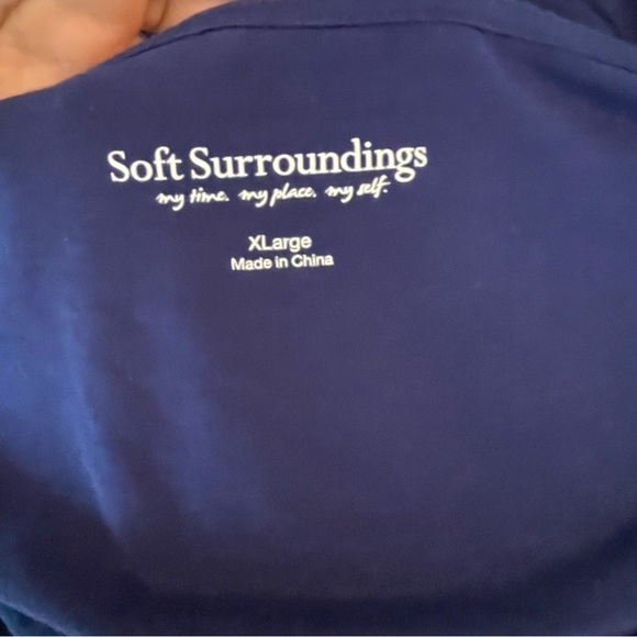 Soft Surroundings Long sleeve tee Shirt Small Tunic T-Shirt Jersey 28062 Blue XL - Picture 4 of 5